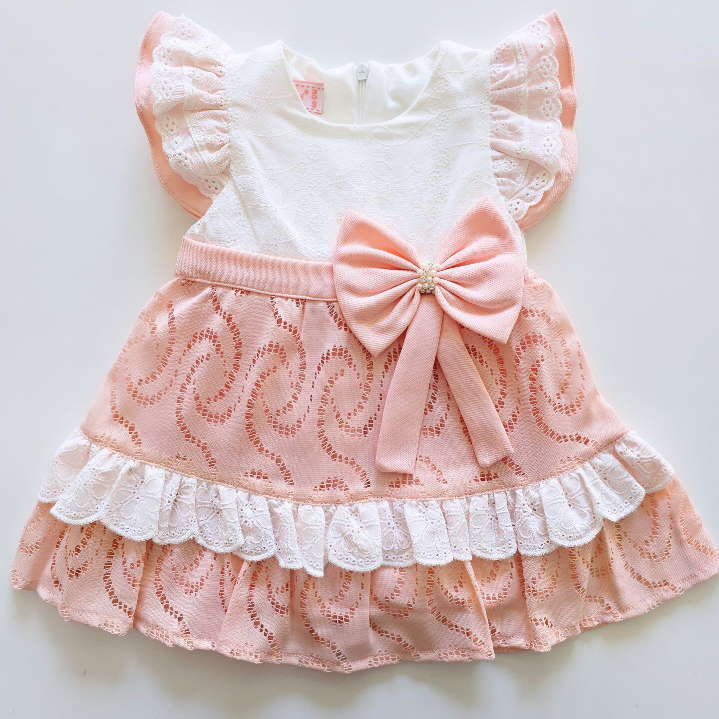 Misse kids fiyonklu dantelli elbise