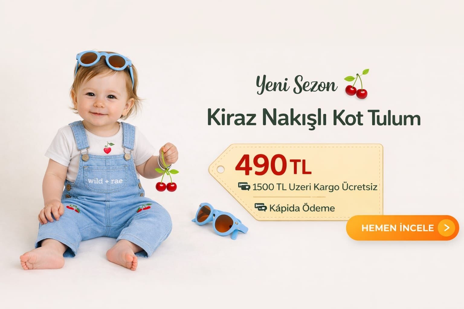 🍒 Kirazlı Tulum Takım – 490 TL